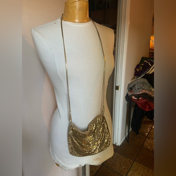 Whiting and Davis gold mesh crossbody - Picture 2 of 12